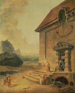 鳥を解放する、1794 作： Hubert Robert